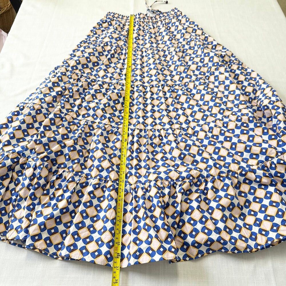 ZARA Geometric Print Maxi Skirt Women’s Size S Pockets Summer Vacation - Picture 8 of 12